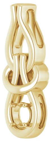 Pakabukas „Solitaire Freeform“ 14k yellow gold Round 4.4mm (2)