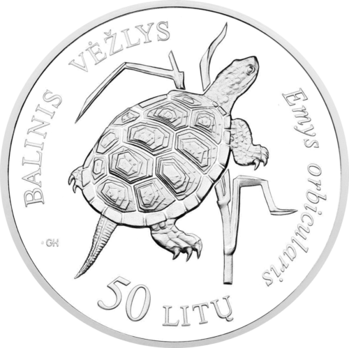 2012 Balinis vėžlys Lietuva 50 litų sidabrinė moneta PF 70 ULTRA CAMEO (3)