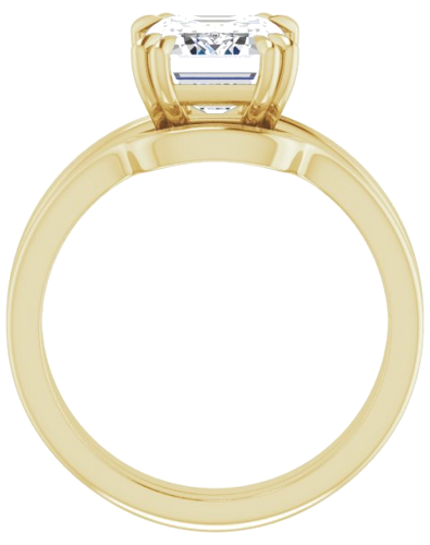 14K Yellow 9x7 mm Emerald Solitaire Engagement Ring Mounting (7)