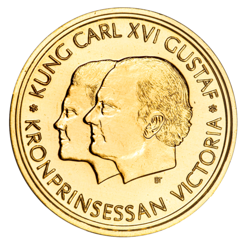 2000 kronų Carl XVI Gustaf 1999 Švedija auksinė moneta (1)