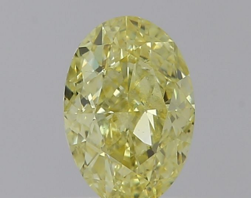 0.58 carat Fancy Intense Yellow-VS2 Natūralus Oval Deimantas (1)