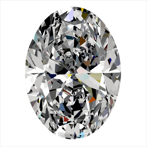 0.3 carat E-SI1 Natūralus Oval Deimantas (1)