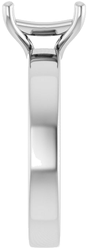 Sužadėtuvių Žiedas „Solitaire“ 14k white gold Square 7mm (4)