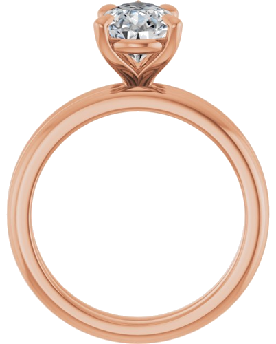 Sužadėtuvių Žiedas „Claw-Prong“ 14k rose gold Pear 10mm x 7mm (7)