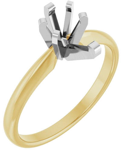 Sužadėtuvių Žiedas „Solitaire“ 585 Baltojo Ir Geltonojo Aukso Pear Shape 8mm x 5mm (1)