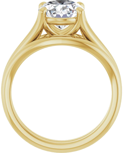 14K Yellow 10x8 mm Oval Solitaire Engagement Ring Mounting (7)
