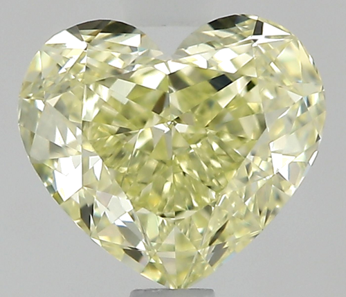 0.58 carat Fancy Light Yellow-VVS2 Natūralus Heart Deimantas (1)