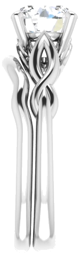 Sužadėtuvių Žiedas „Solitaire“ 585 Baltojo Aukso Round 7.4mm (9)