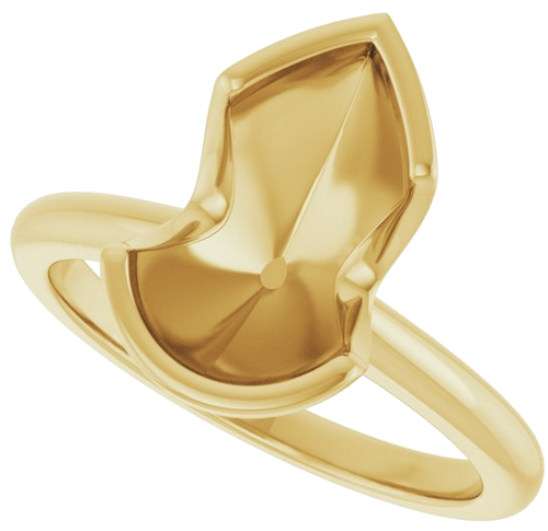 Sužadėtuvių Žiedas „Half-Bezel“ 14k yellow gold Pear 12mm x 8mm (5)