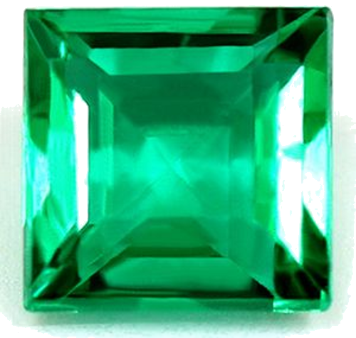 0.66 carat GREEN Square Smaragdas (1)