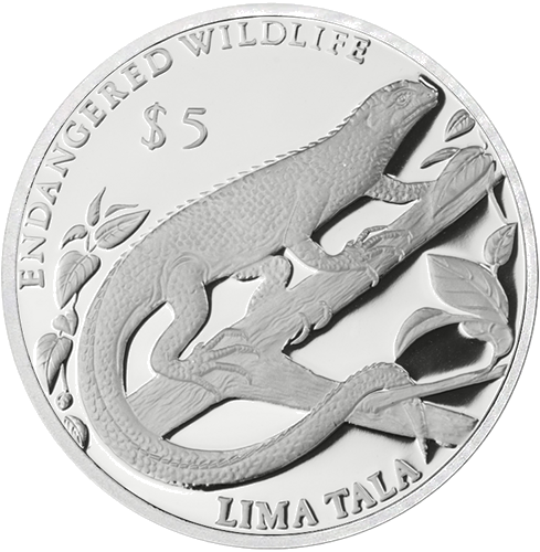 5 Tala Lizard 1993 Tokelau Silver Coin (1)