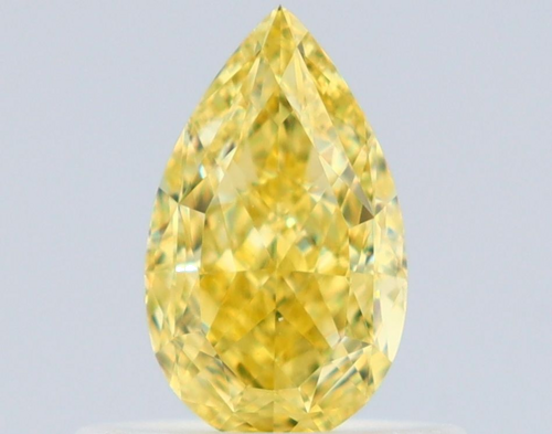 0.51 carat Fancy Intense Yellow-VS2 Natūralus Pear Deimantas (1)