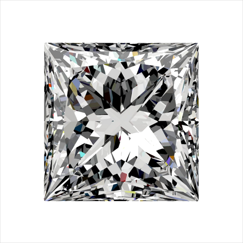 0.3 carat E-VS2 Natūralus Princess Deimantas (1)