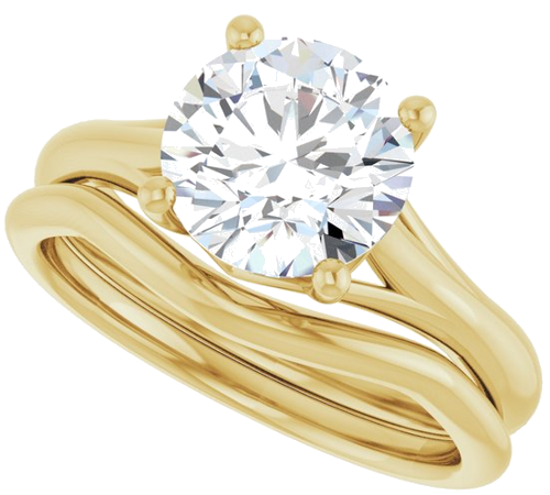 Sužadėtuvių Žiedas „Solitaire“ 14k yellow gold Round 8.2mm (10)