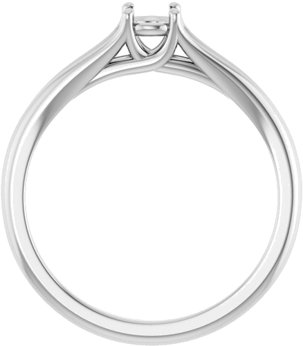Sužadėtuvių Žiedas „Solitaire“ 14k white gold Round 4.1mm (2)
