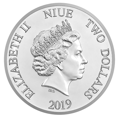 1 oz Jūras bruņurupucis Bisa 2019 Niue sudraba monēta (2)