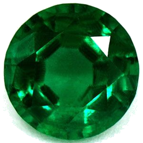 0.72 carat GREEN Round Smaragdas (1)