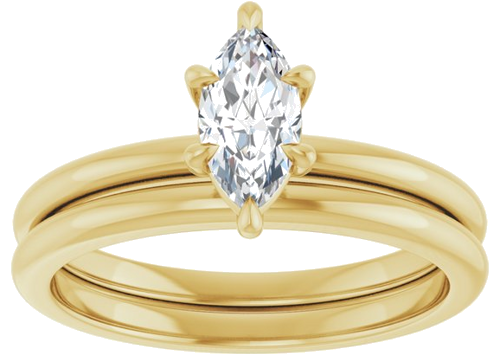 14K Yellow 8x4 mm Marquise Solitaire Engagement Ring Mounting (8)
