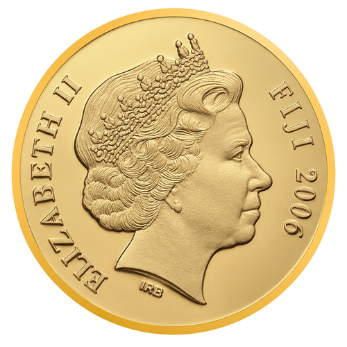 2006 Transilvānija 5 dolāri Fidži zelta monēta (2)