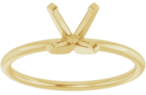 Sužadėtuvių Žiedas „Solitaire“ 14k yellow gold Round 6.5mm (3)