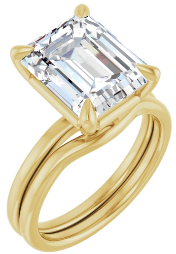 Sužadėtuvių Žiedas 18k yellow gold Emerald 11mm x 9mm (6)