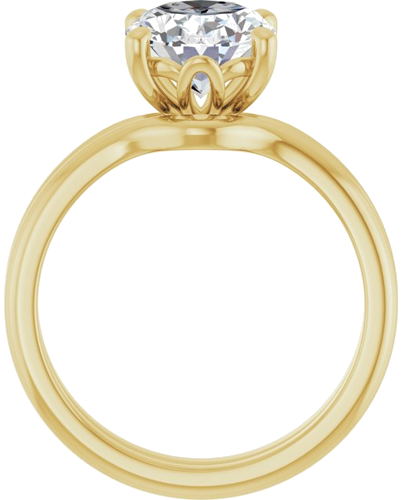14K Yellow 10x8 mm Oval Solitaire Engagement Ring Mounting (7)