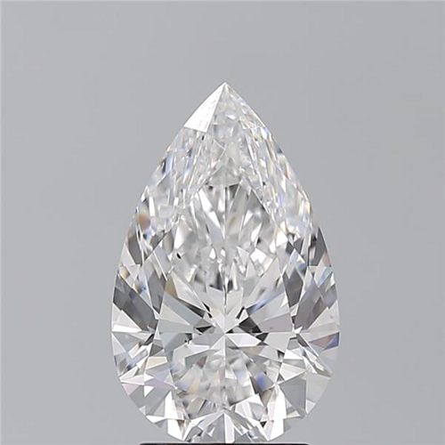 3.04 carat D-VS2 Natūralus Pear Deimantas (1)