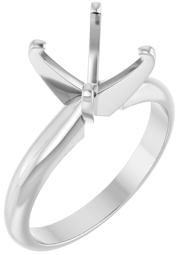 Sužadėtuvių Žiedas „Light Solitaire“ 585 Baltojo Aukso Square 6.5mm (1)