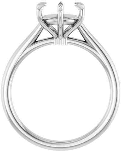 Sužadėtuvių Žiedas „Claw-Pong“ 14k white gold Round 8mm (2)