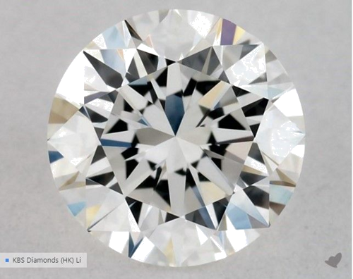 0.5 carat G-VVS2 Excellent cut Natūralus Round Deimantas (1)