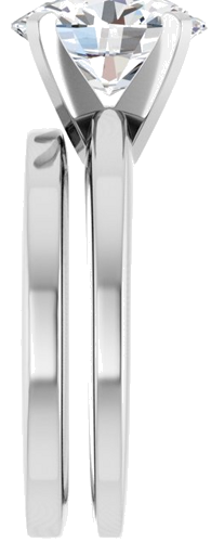 Sužadėtuvių Žiedas 14k white gold Oval 10mm x 8mm (9)