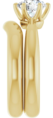 Sužadėtuvių Žiedas „Solitaire Crown-Inspired“ 14k yellow gold Round 6.5mm (9)