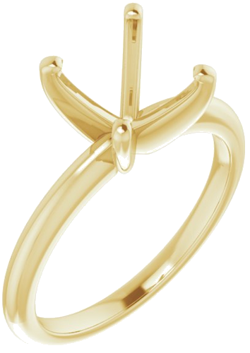 14K Yellow  8.8 mm Round Solitaire Engagement Ring Mounting (1)
