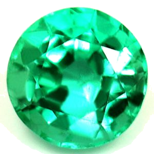 0.42 carat GREEN Round Smaragdas (1)