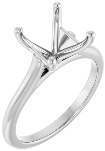 Sužadėtuvių Žiedas „Accented“ 14k white gold Asscher 8mm (1)