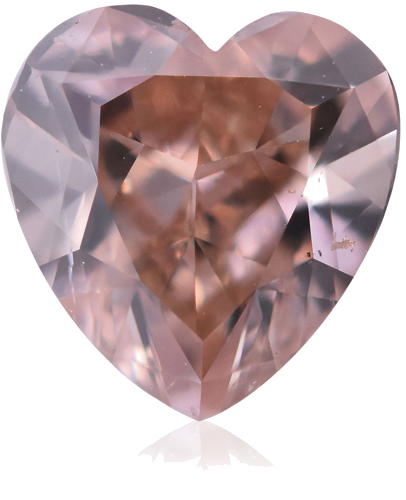 0.41 carat Fancy Orangey Pink-SI2 Natūralus Heart Deimantas (1)