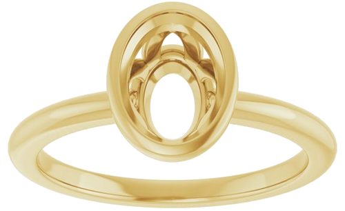 Sužadėtuvių Žiedas „Bezel-Set“ 14k yellow gold Oval 8mm x 6mm (3)