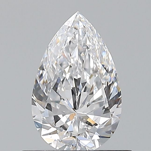 0.6 carat D-VVS2 Natūralus Pear Deimantas (1)