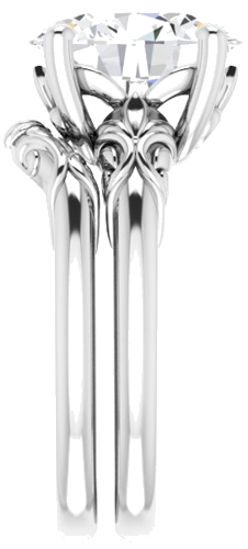 Sužadėtuvių Žiedas „Solitaire“ 14k white gold Oval 11mm x 9mm (9)