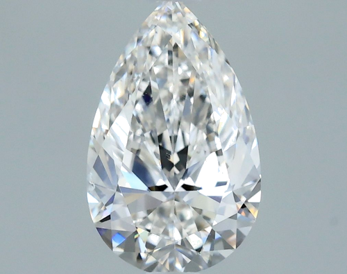 0.74 carat F-SI1 Natūralus Pear Deimantas (1)