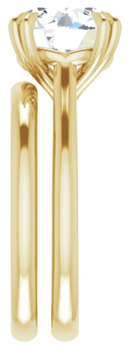 Sužadėtuvių Žiedas „Solitaire“ 585 Geltonojo Aukso Round 9.4mm (9)