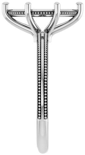 Sužadėtuvių Žiedas „Solitaire Milgrain“ 14k white gold Marquise 12mm x 6mm (4)