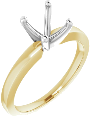 Sužadėtuvių Žiedas „Solitaire“ 18k yellow/white gold Round 7mm (1)