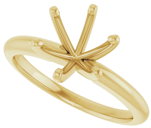 Sužadėtuvių Žiedas „Solitaire“ 14k yellow gold Round 7.8mm x 8.6mm (5)