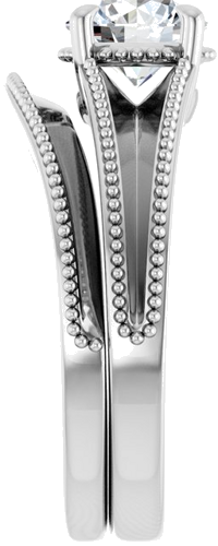 Sužadėtuvių Žiedas „Claw-Prong Solitaire“ 14k white gold Round 6.5mm (9)