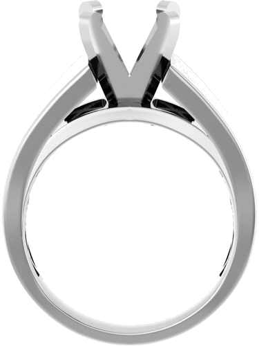 Sužadėtuvių Žiedas „Solitaire Cathedral-Style“ 14k white gold Round 8mm (2)