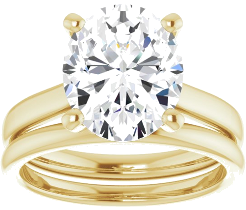 Sužadėtuvių Žiedas „Solitaire“ 750 Geltonojo Aukso Oval 11mm x 9mm (8)