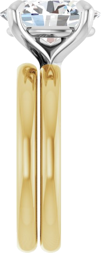 Sužadėtuvių Žiedas „Solitaire“ 585 Baltojo Ir Geltonojo Aukso Oval 11mm x 9mm (9)