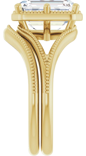Sužadėtuvių Žiedas „Solitaire“ 14k yellow gold Emerald 10mm x 8mm (9)