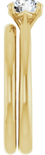 Sužadėtuvių Žiedas „Solitaire“ 585 Geltonojo Aukso Round 5.8mm (9)